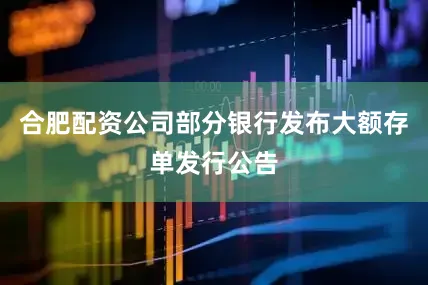 合肥配资公司部分银行发布大额存单发行公告