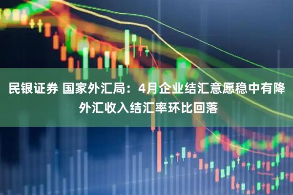 民银证券 国家外汇局：4月企业结汇意愿稳中有降 外汇收入结汇率环比回落